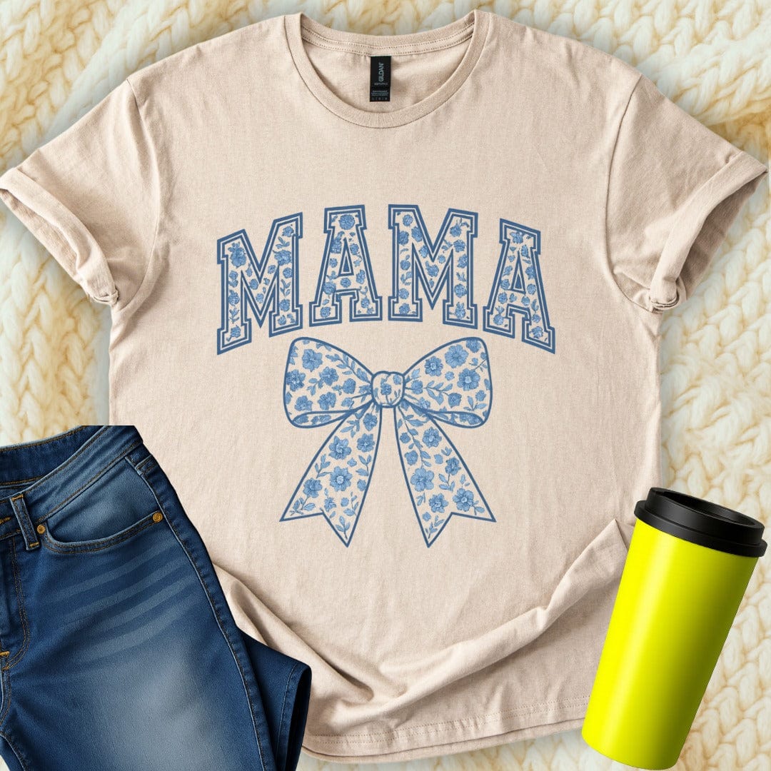 Printify T-Shirt Sand / S Mama Bow T-Shirt
