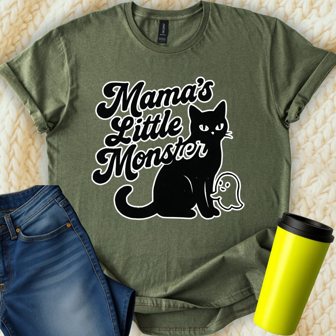 MyDesigns T-Shirt S / Military Green Mama's Little Monster T-Shirt