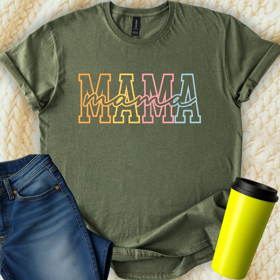 Printify T-Shirt Military Green / S Mama T-Shirt