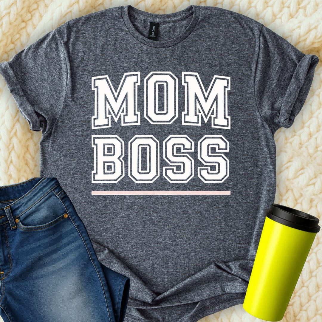 MyDesigns T-Shirt S / Dark Heather Mom Boss T-Shirt