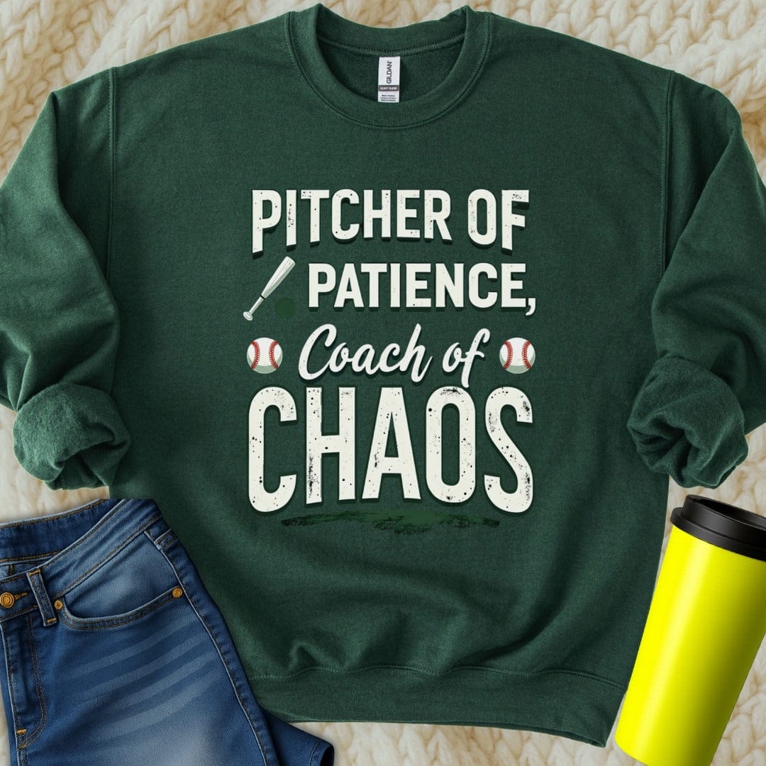 Printify Sweatshirt S / Forest Green Mom Coach of Chaos Sweatshirt