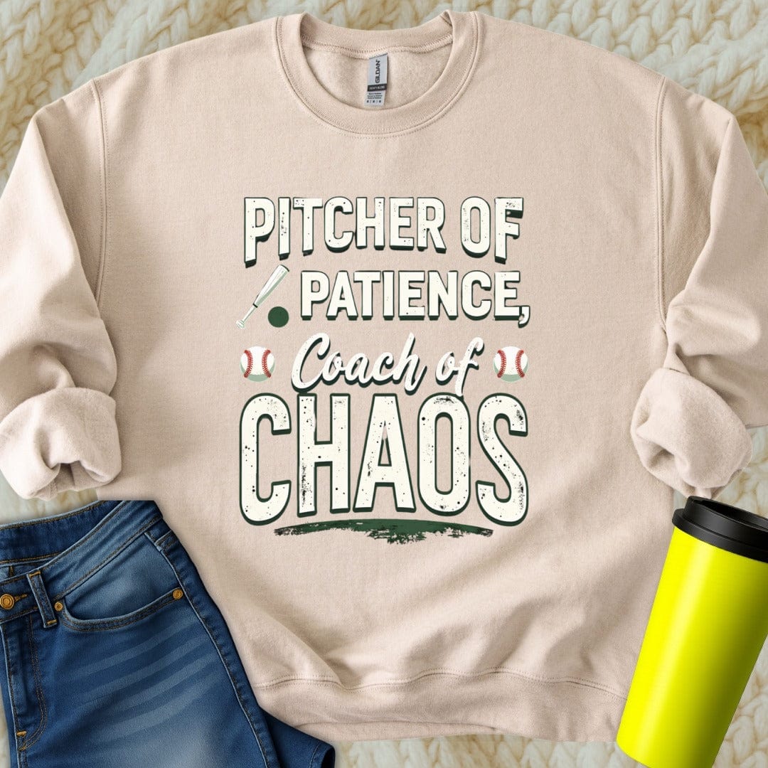 Printify Sweatshirt S / Sand Mom Coach of Chaos Sweatshirt