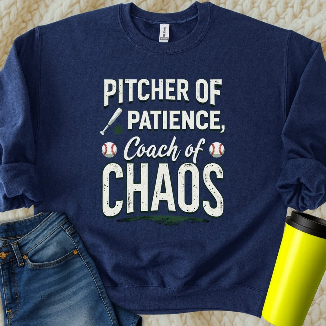 Printify Sweatshirt S / Navy Mom Coach of Chaos Sweatshirt