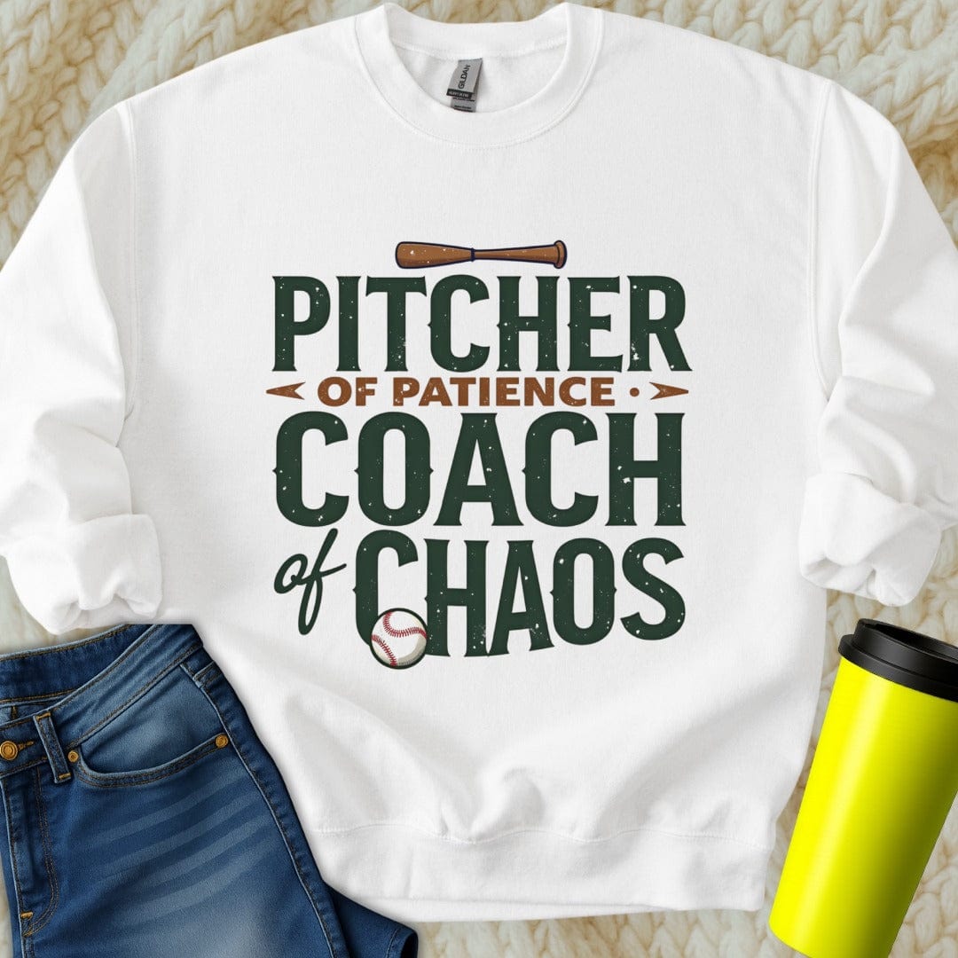 Printify Sweatshirt S / White Mom Coach of Chaos Sweatshirt