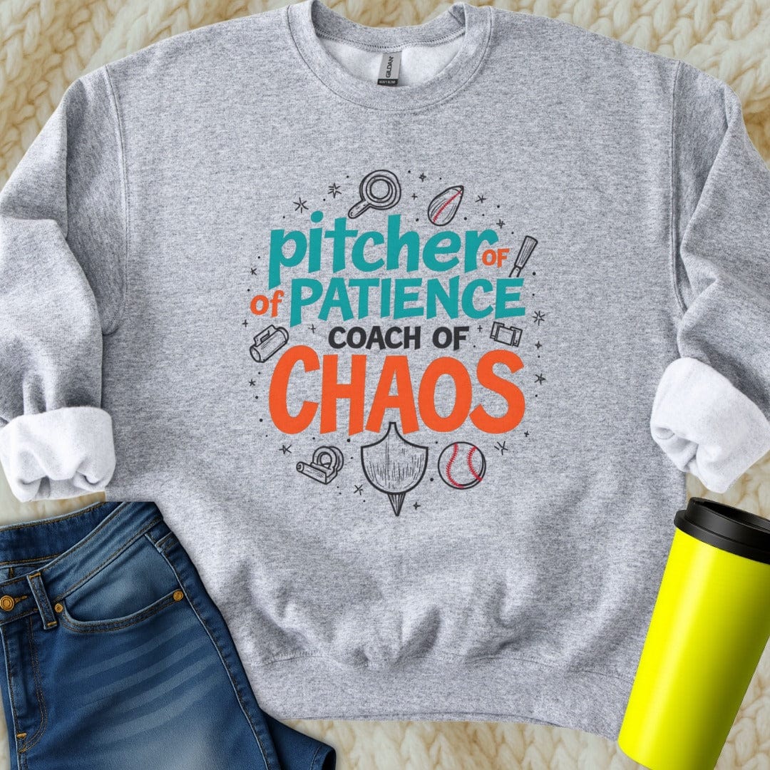 Printify Sweatshirt S / Sport Grey Mom Coach of Chaos Sweatshirt