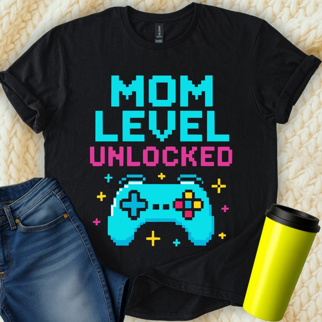 MyDesigns T-Shirt S / Black Mom Level Unlocked T-Shirt