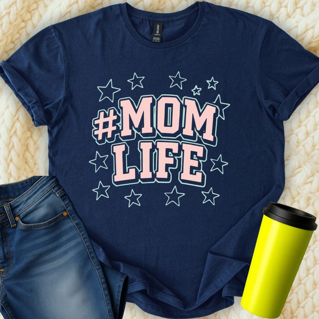MyDesigns T-Shirt Mom Life Design With Stars Stylish T-Shirt