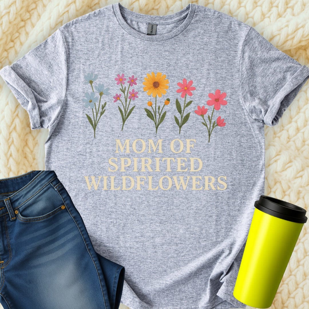 The Off Base T-Shirt S / Sport Grey Mom of Spirited Wildflowers T-Shirt