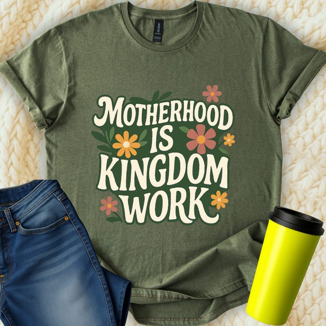 Printify T-Shirt Military Green / S Motherhood is Kingdom T-Shirt