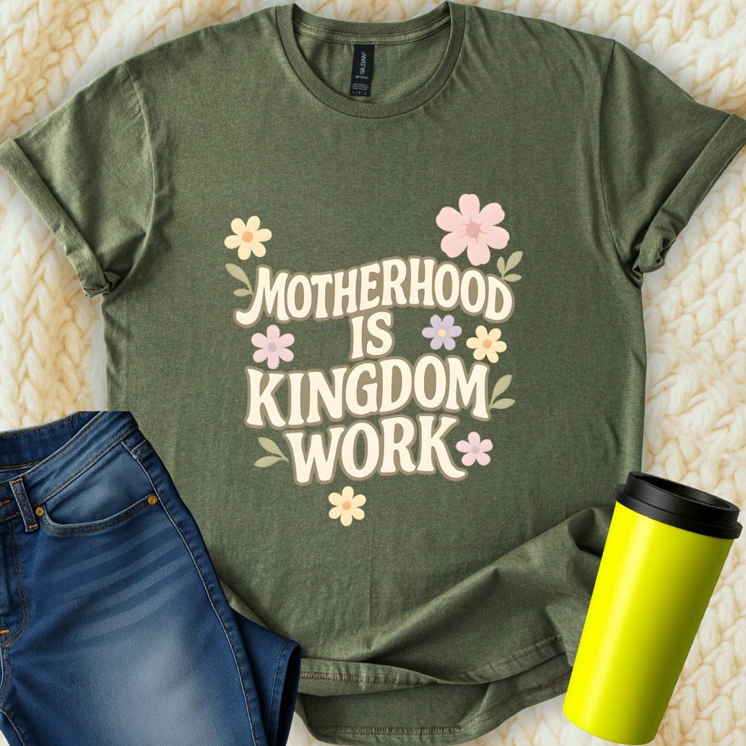 Printify T-Shirt Military Green / S Motherhood is Kingdom T-Shirt