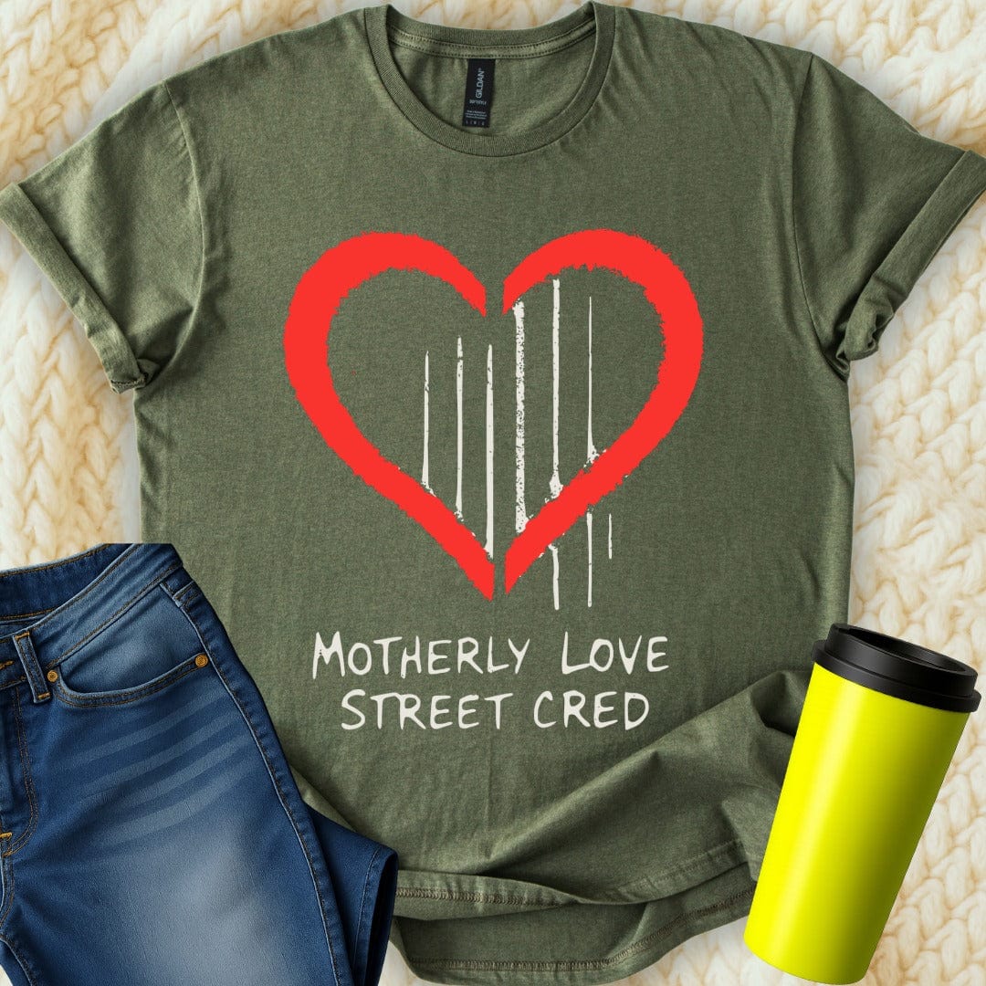 MyDesigns Physical Item Motherly Love Heart with Street Cred T-Shirt