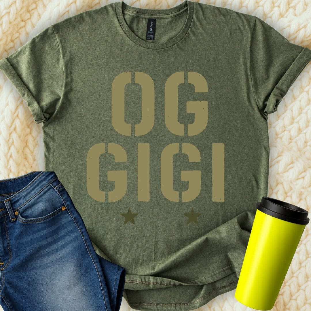 MyDesigns Physical Item OG Gigi With Stars Celebration Statement Design T-Shirt
