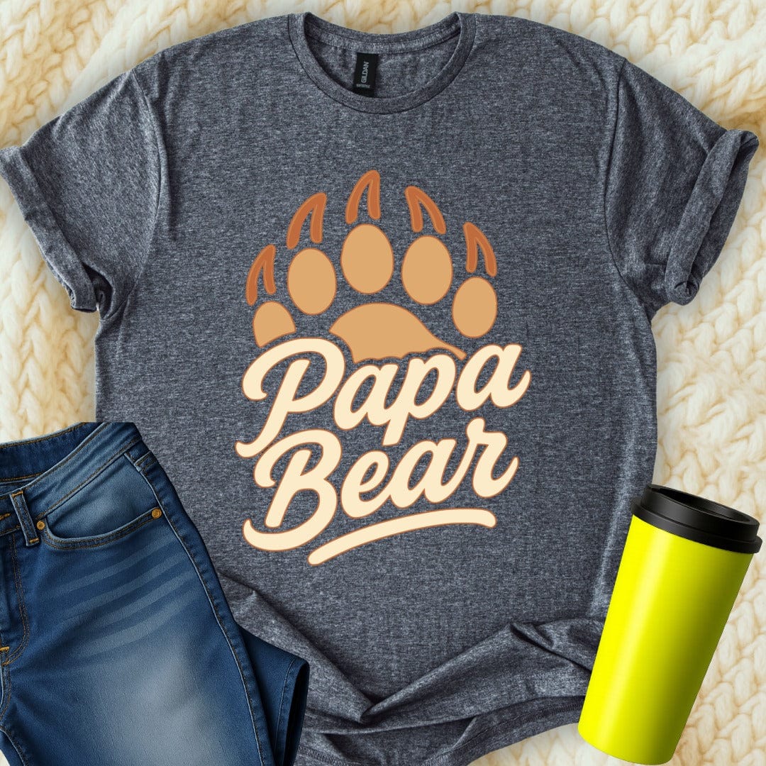 MyDesigns Physical Item Papa Bear Paw Best Dad Ever Father's Day Gift T-Shirt