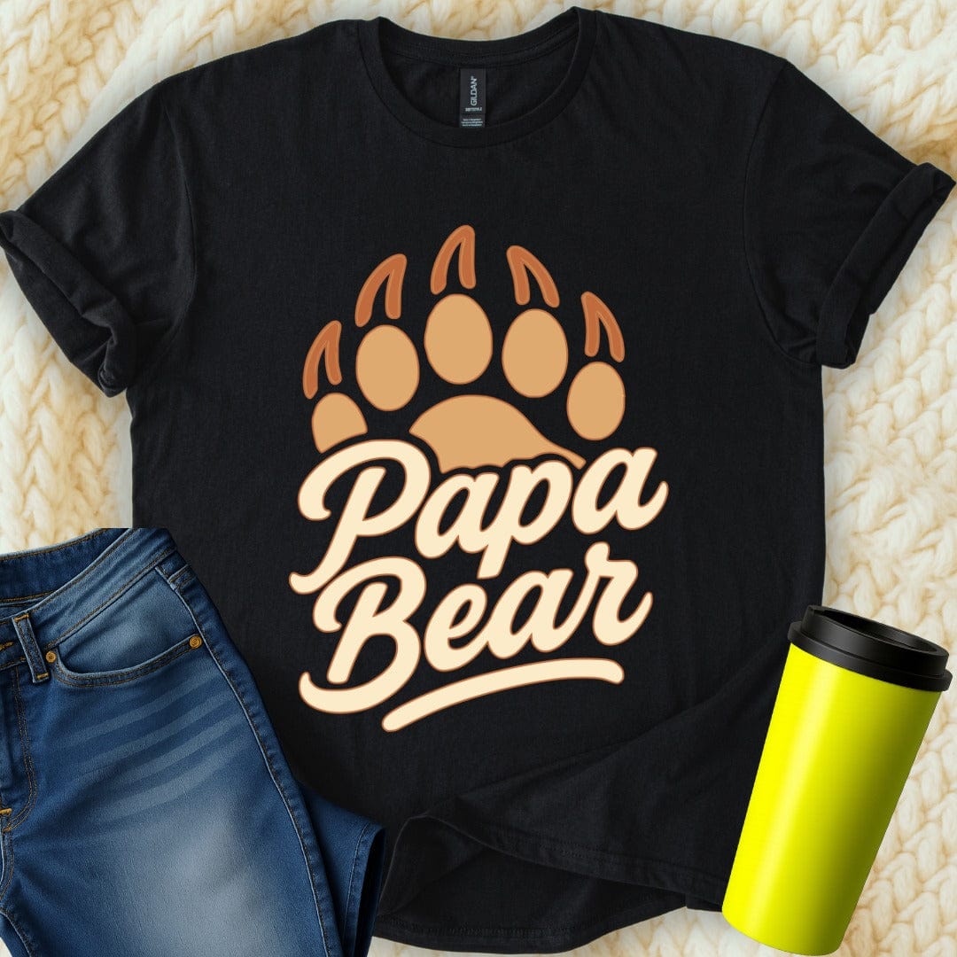 MyDesigns Physical Item Papa Bear Paw Best Dad Ever Father's Day Gift T-Shirt
