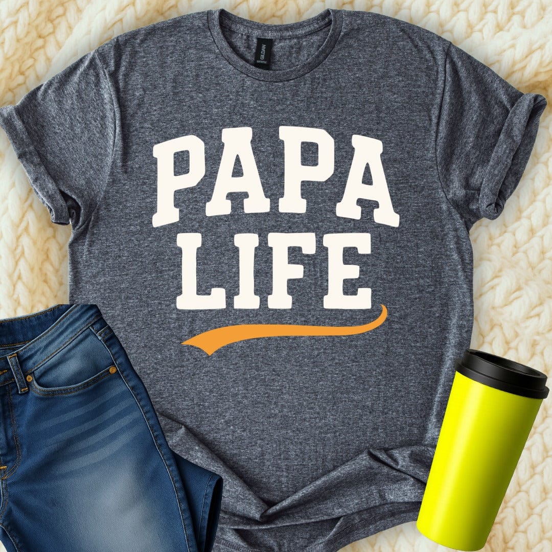 MyDesigns Physical Item Papa Life Design Unique Father Figure Gift Graphic T-Shirt