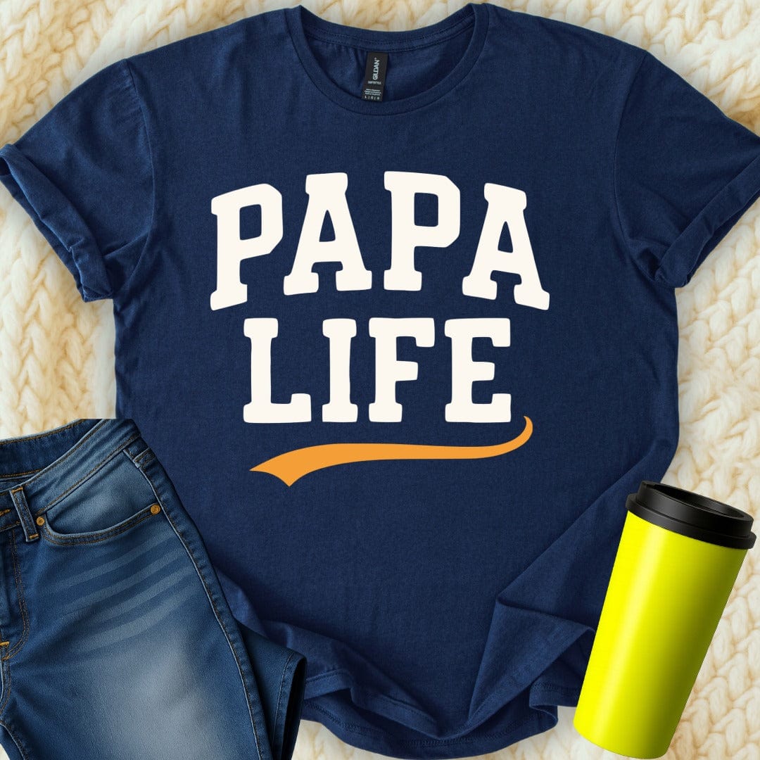 MyDesigns Physical Item Papa Life Design Unique Father Figure Gift Graphic T-Shirt