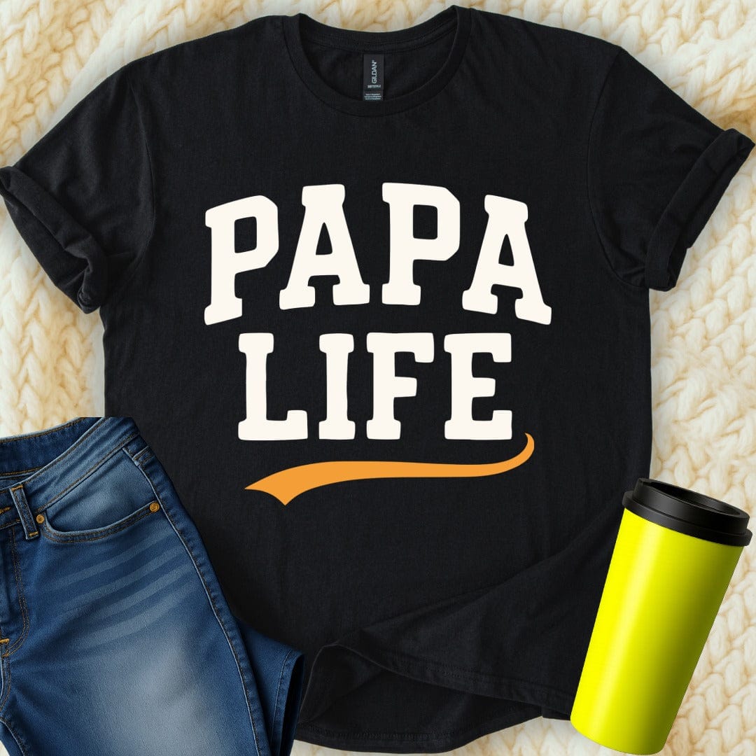 MyDesigns Physical Item Papa Life Design Unique Father Figure Gift Graphic T-Shirt