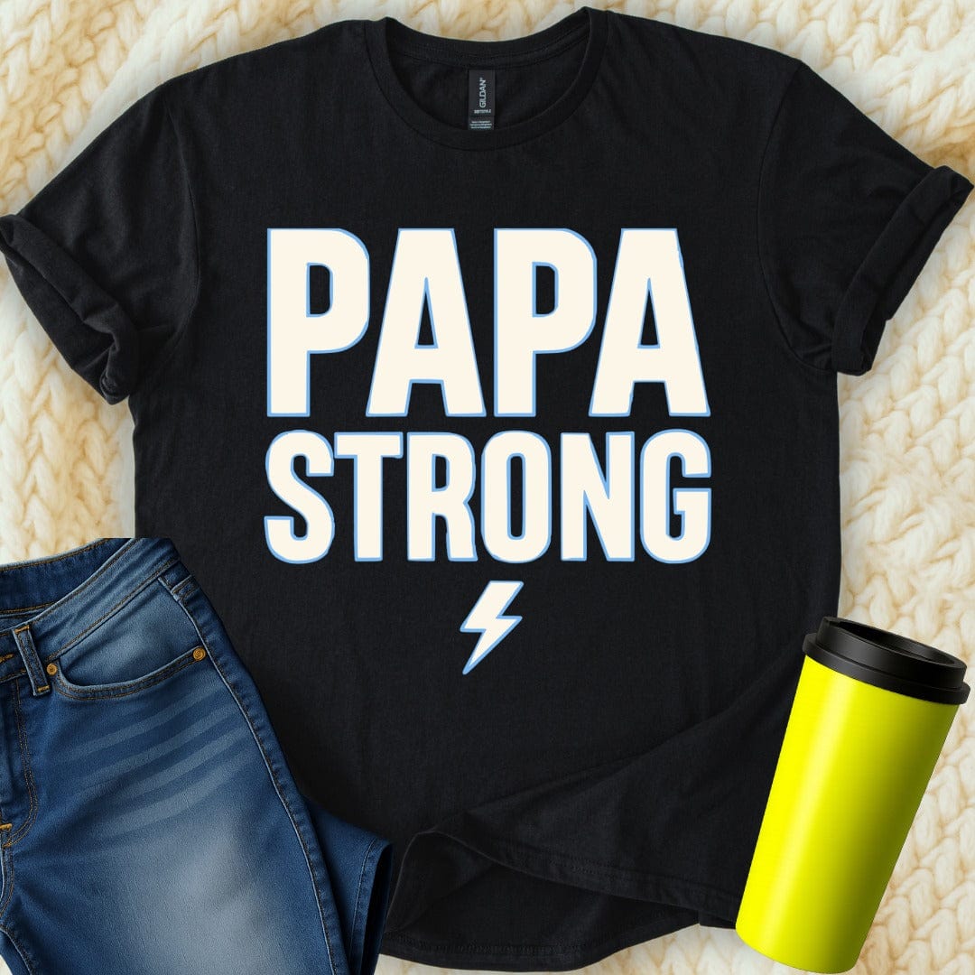 MyDesigns Physical Item Papa Strong A Tribute Superhero Power For Dad T-Shirt