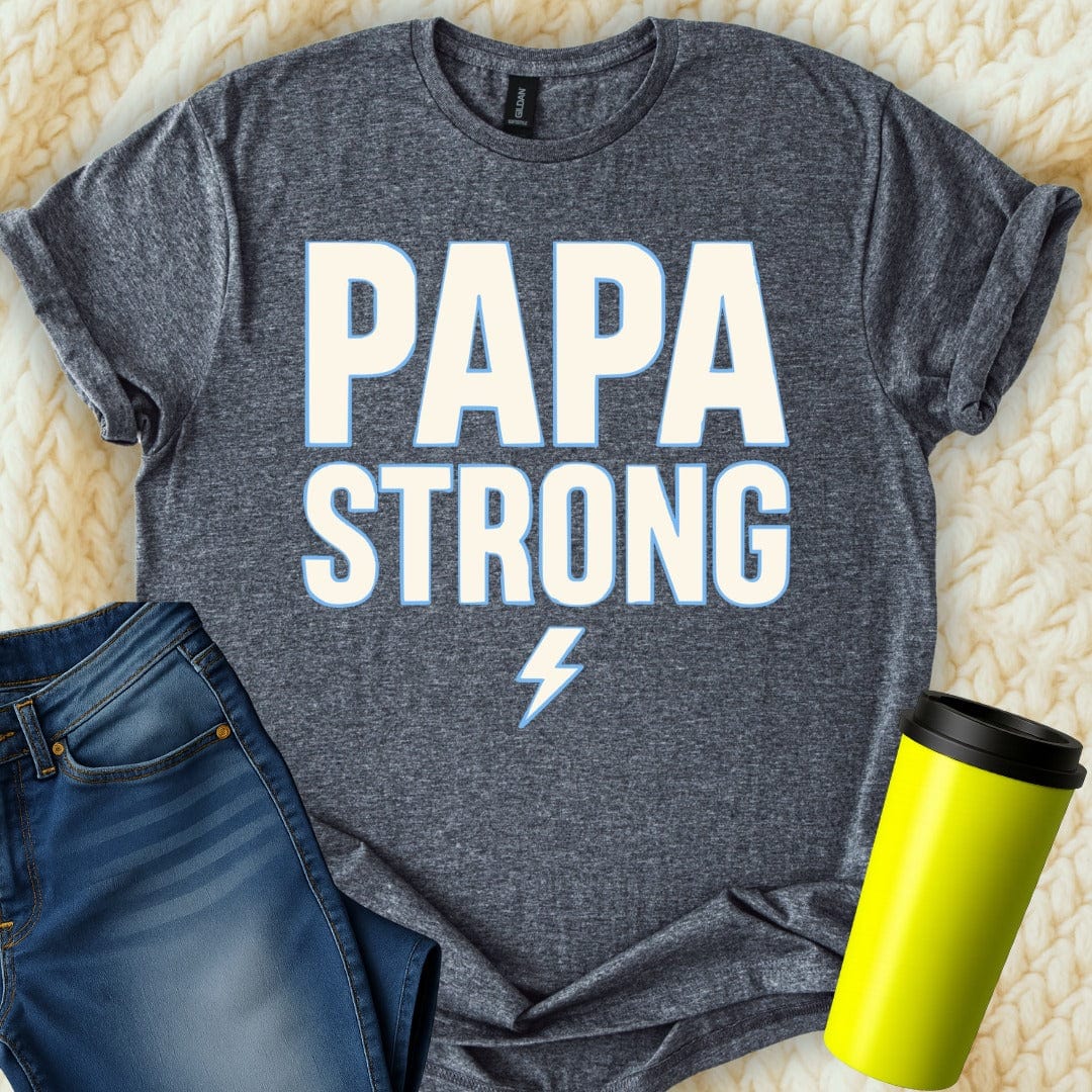 MyDesigns Physical Item Papa Strong A Tribute Superhero Power For Dad T-Shirt