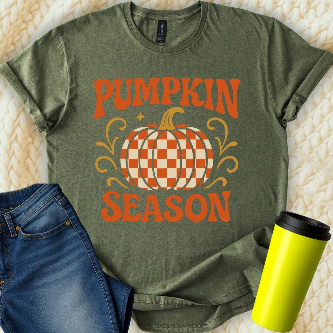 MyDesigns T-Shirt S / Military Green Pumpkin Season T-Shirt