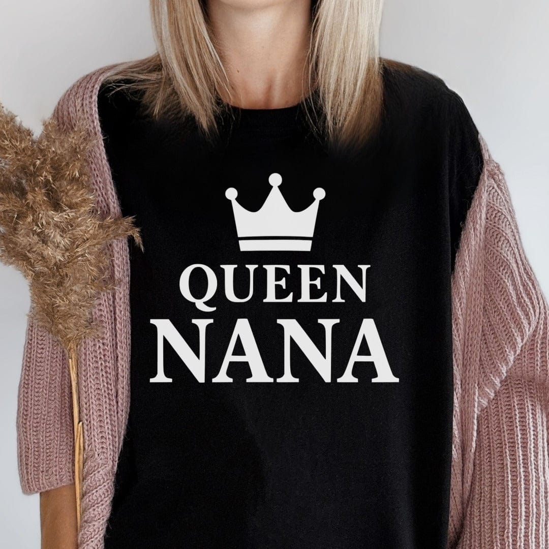 MyDesigns Physical Item Queen Nana with Crown Graphic Awesome Mothers T-Shirt