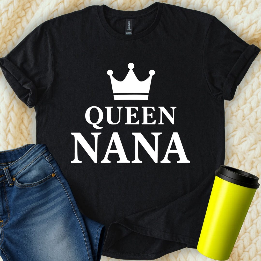MyDesigns Physical Item Queen Nana with Crown Graphic Awesome Mothers T-Shirt
