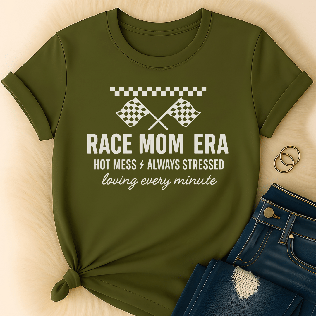 Printify T-Shirt Race Mom Era T-Shirt
