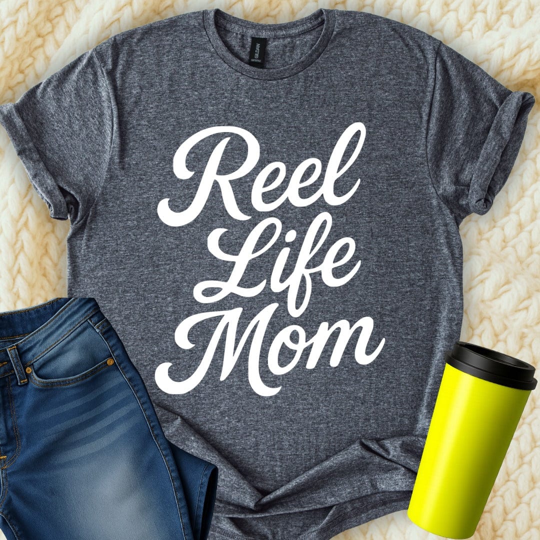 MyDesigns T-Shirt S / Dark Heather Reel Life Mom T-Shirt