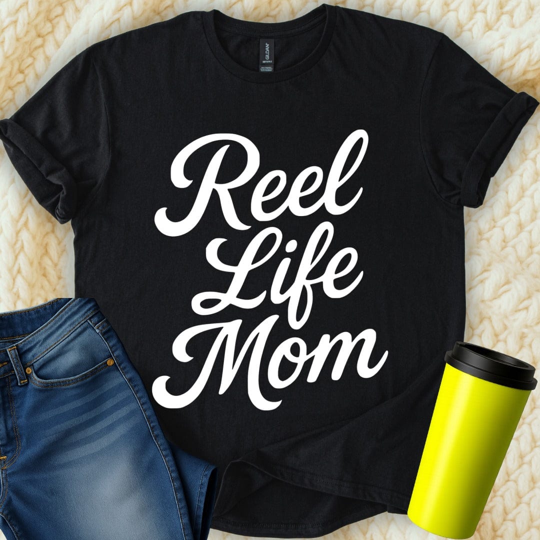 MyDesigns T-Shirt S / Black Reel Life Mom T-Shirt
