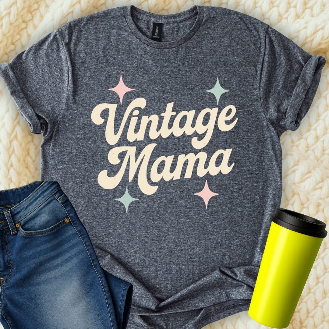 MyDesigns T-Shirt S / Dark Heather Retro Vintage Mama T-Shirt