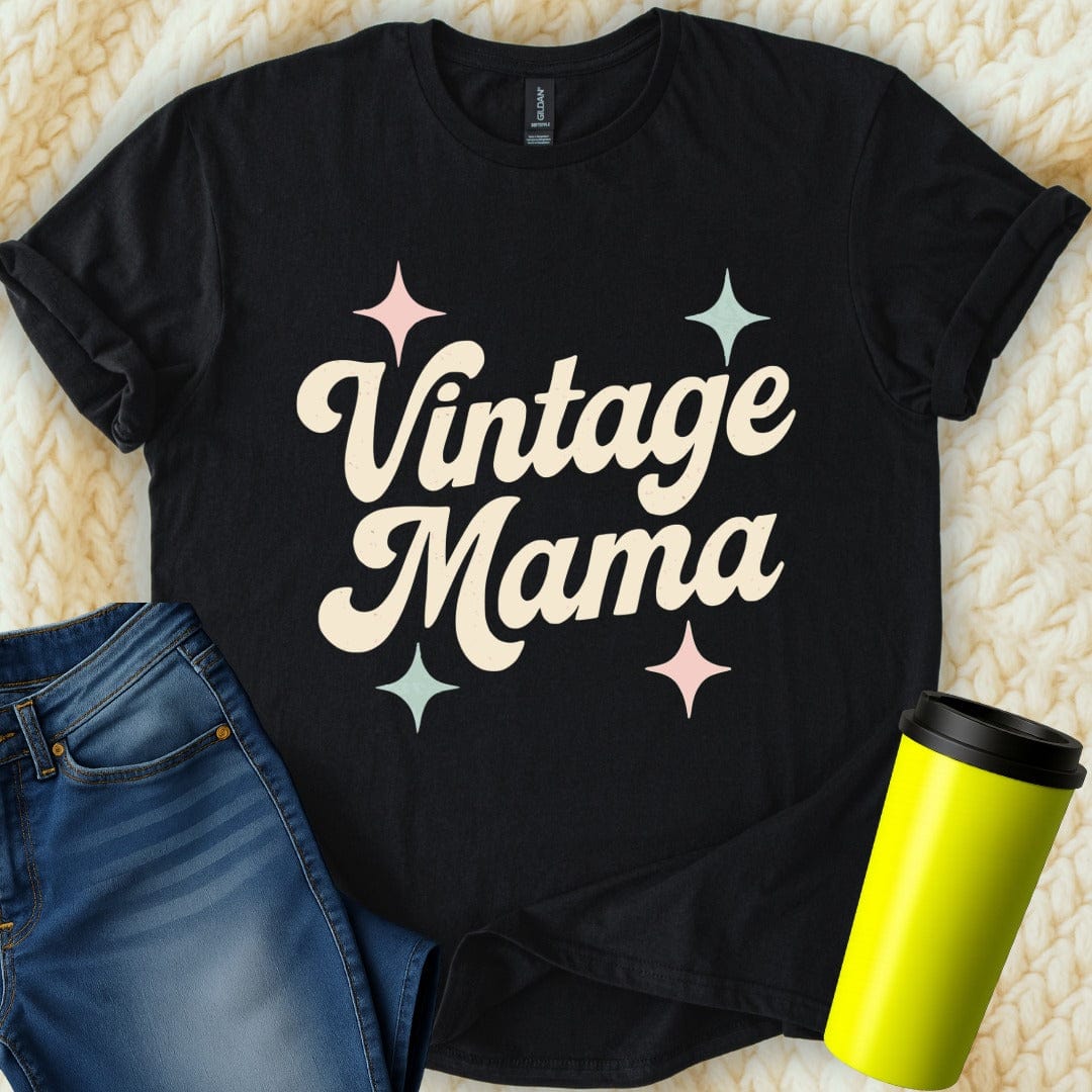 MyDesigns T-Shirt S / Black Retro Vintage Mama T-Shirt