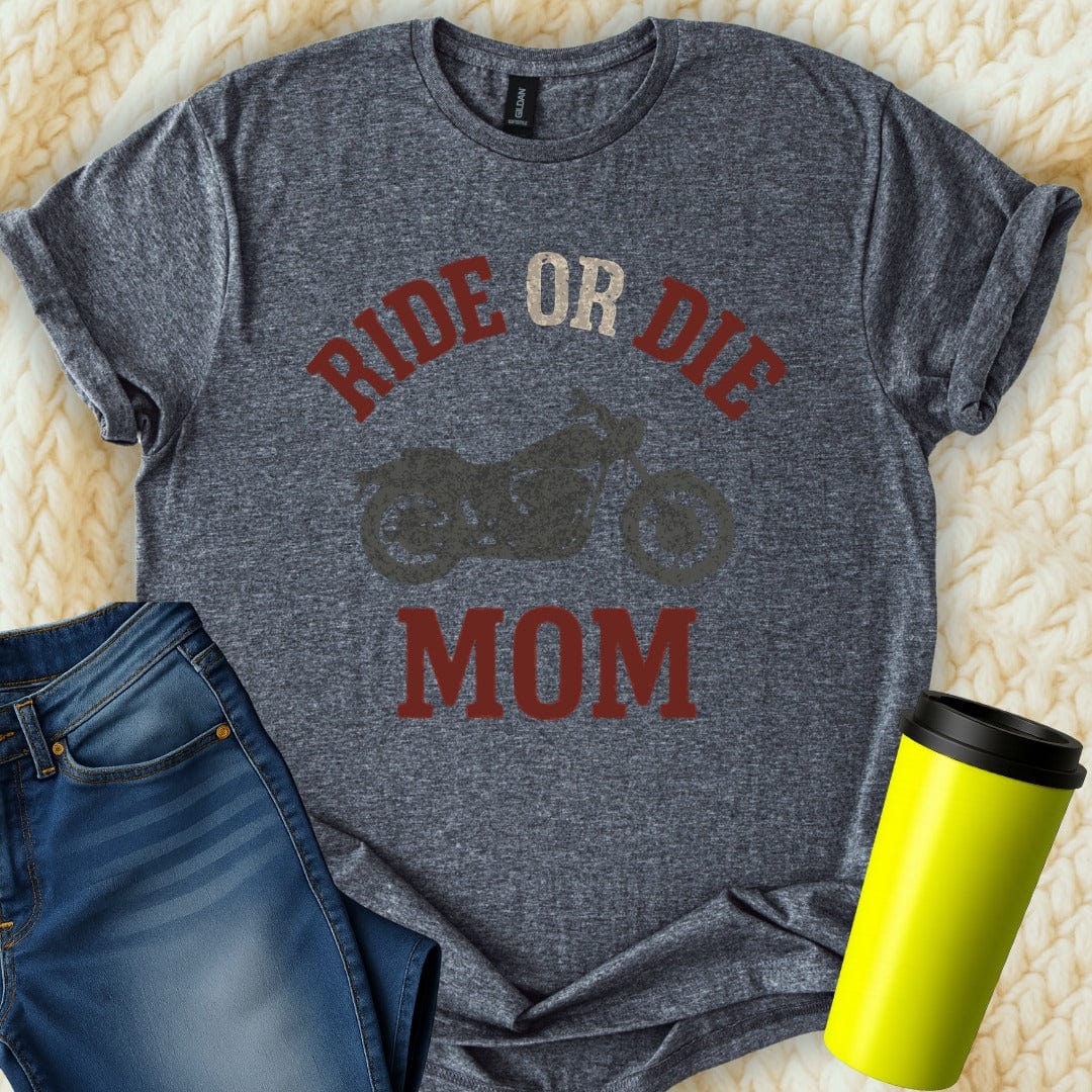 MyDesigns T-Shirt S / Dark Heather Ride or Die Mom T-Shirt