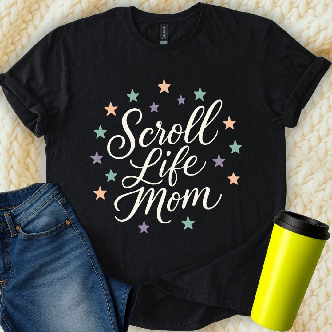 MyDesigns T-Shirt S / Black Scroll Life Mom T-Shirt