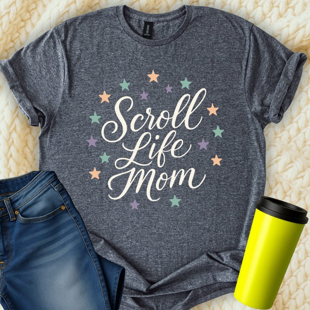 MyDesigns T-Shirt S / Dark Heather Scroll Life Mom T-Shirt