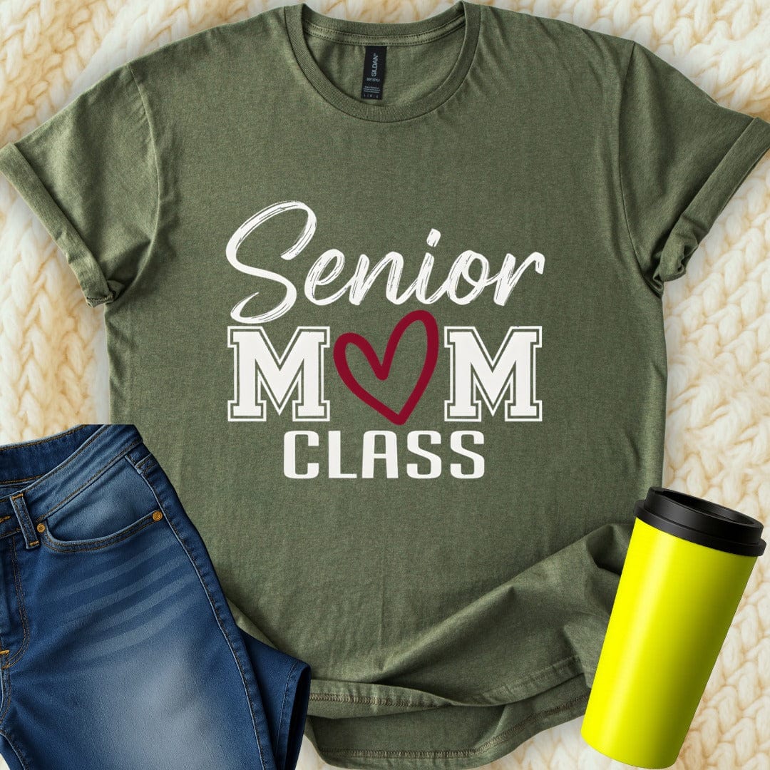 Printify T-Shirt Military Green / S Senior Mom T-Shirt