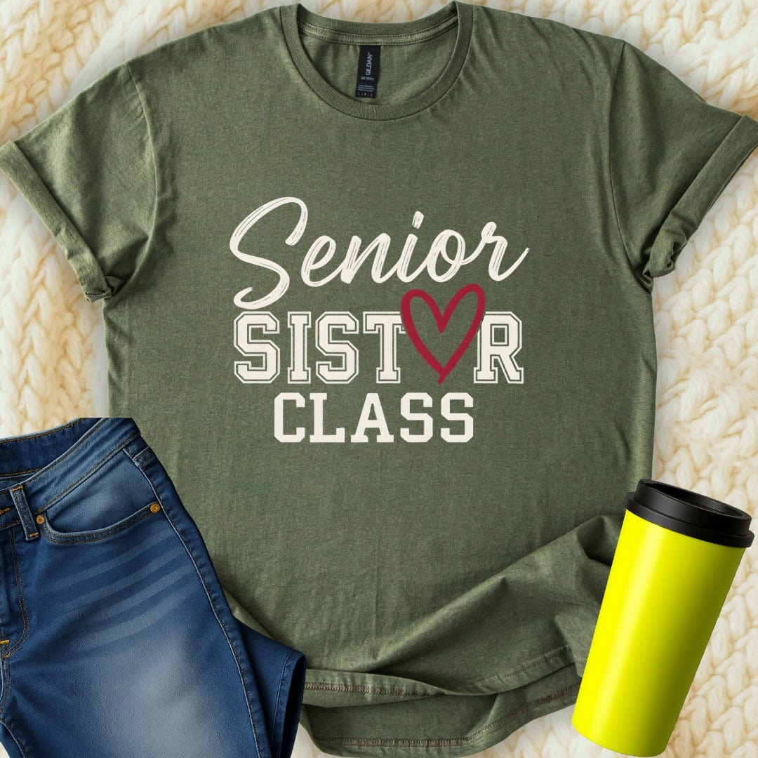 Printify T-Shirt Military Green / S Senior Sister T-Shirt
