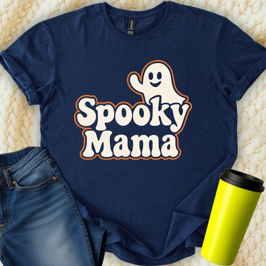 MyDesigns T-Shirt S / Navy Spooky Mama Retro T-Shirt