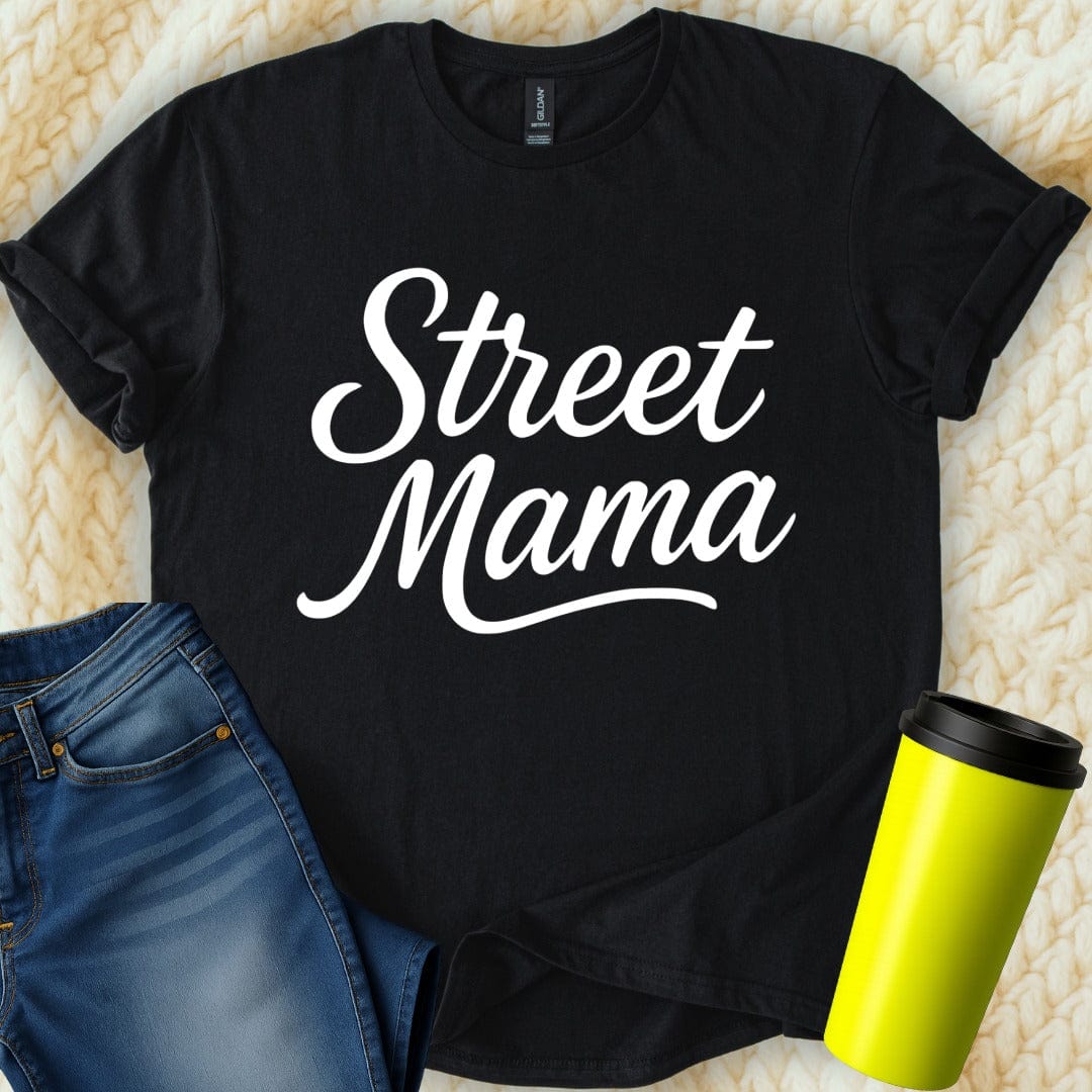 MyDesigns T-Shirt Street Mama Stylish Typography Design Premium T-Shirt