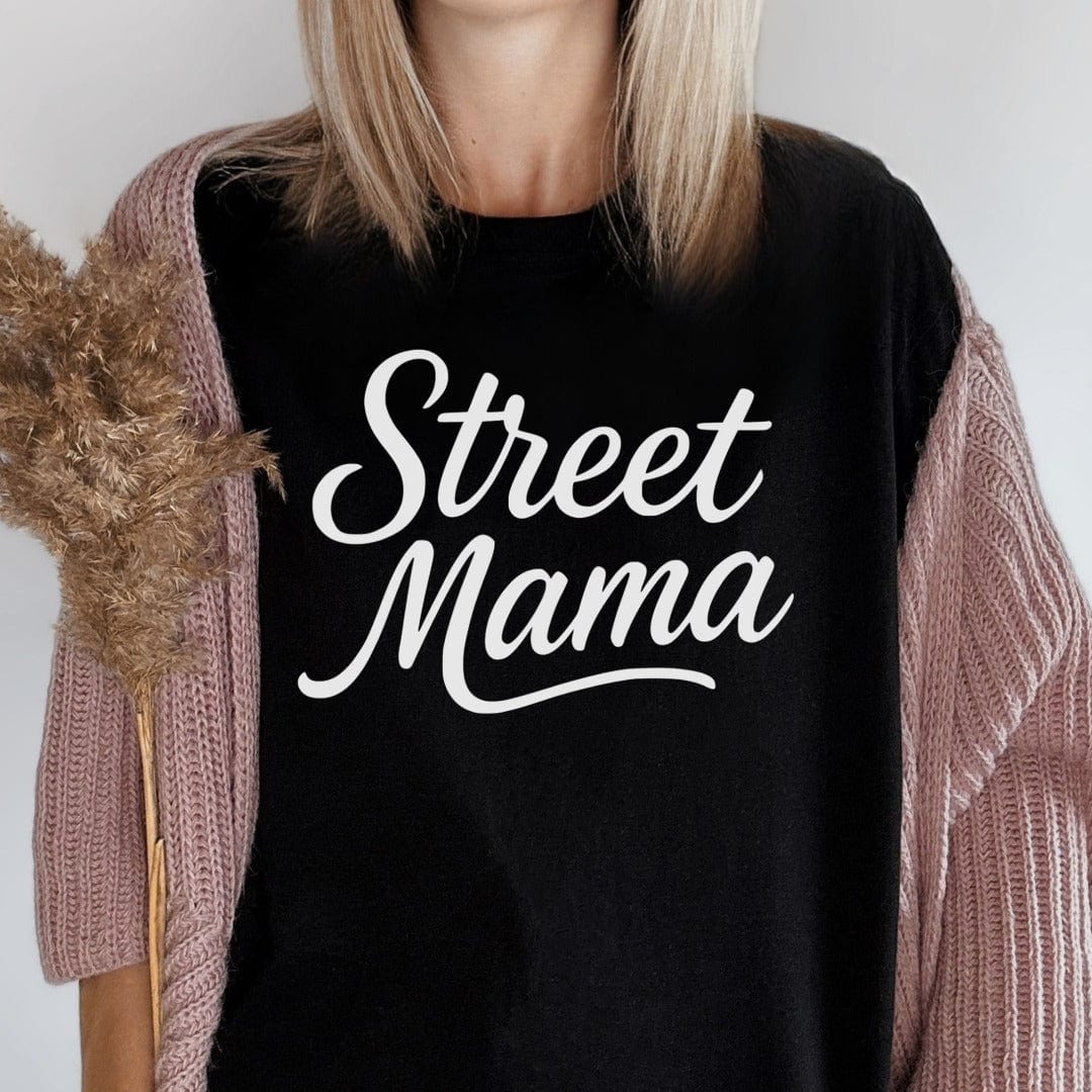 MyDesigns T-Shirt Street Mama Stylish Typography Design Premium T-Shirt