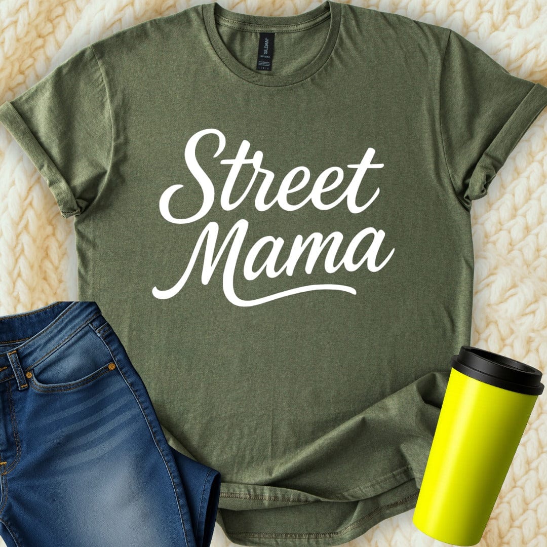 MyDesigns T-Shirt Street Mama Stylish Typography Design Premium T-Shirt