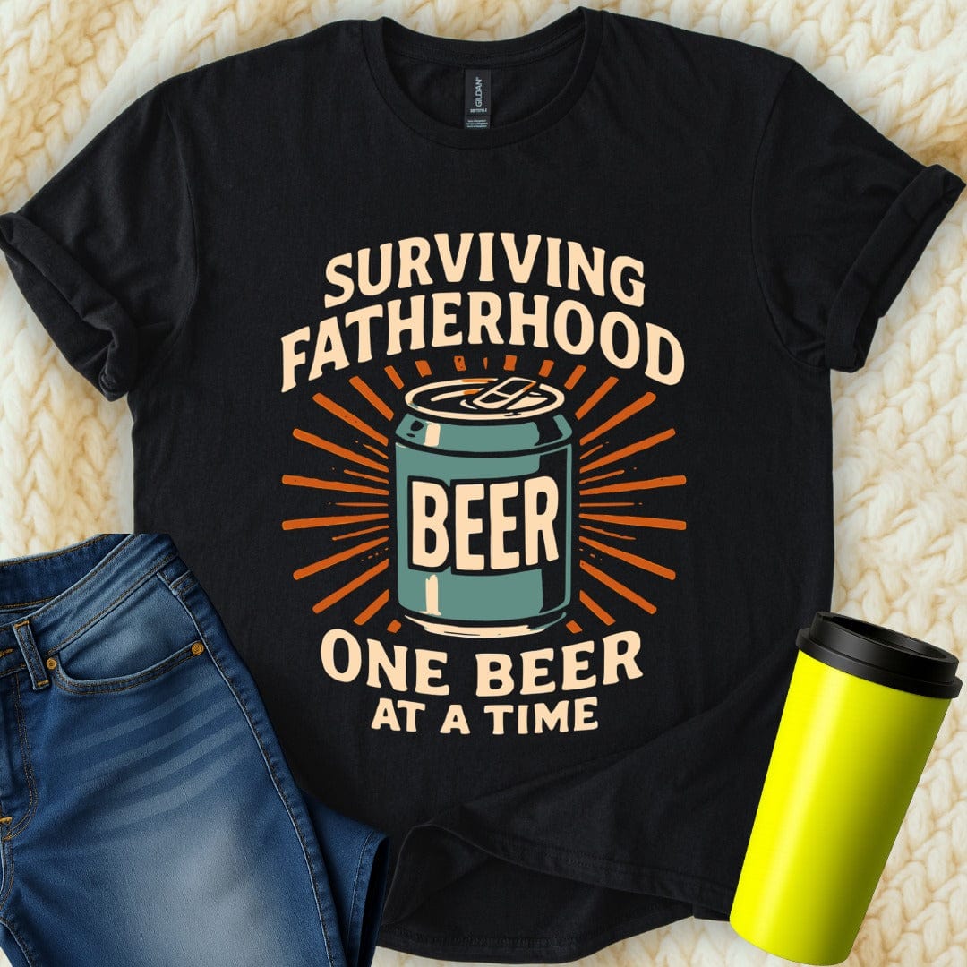 MyDesigns Physical Item Surviving Fatherhood One Beer At A Time T-Shirt
