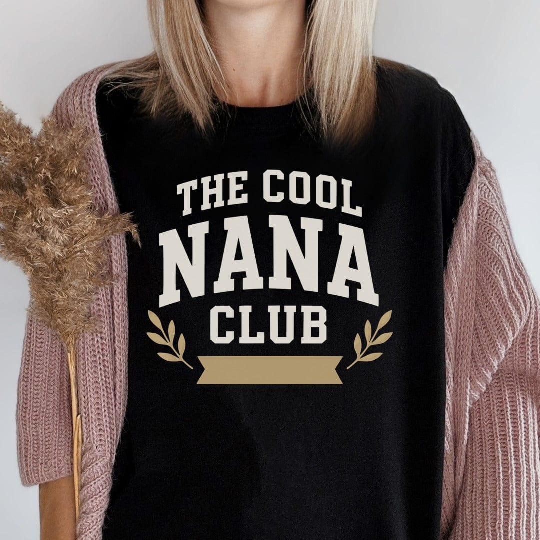 MyDesigns Physical Item The Cool Nana Club Graphic Design Novelty Style T-Shirt