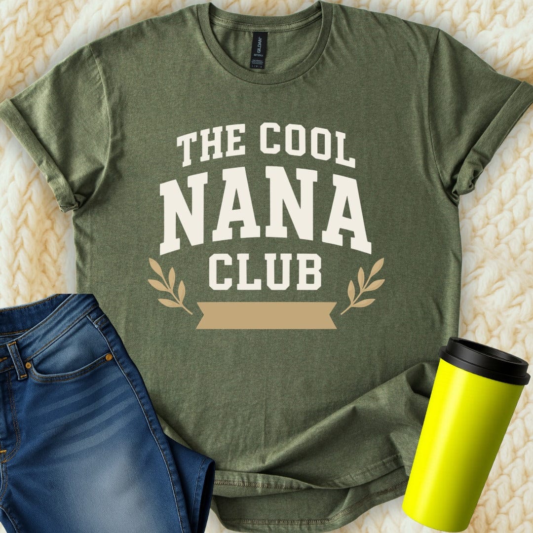 MyDesigns Physical Item The Cool Nana Club Graphic Design Novelty Style T-Shirt