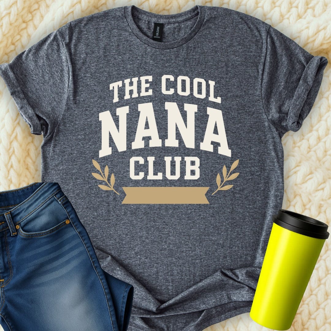 MyDesigns Physical Item The Cool Nana Club Graphic Design Novelty Style T-Shirt