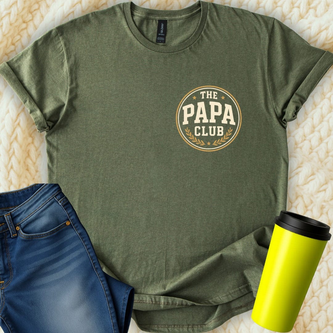 MyDesigns Physical Item The Papa Club Fathers Day Design Gift Idea Dad T-Shirt