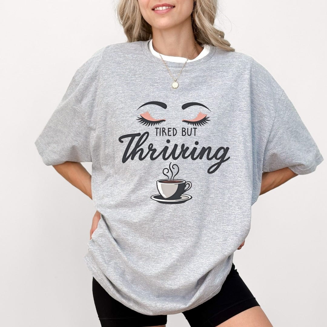 Printify T-Shirt Tired but Thriving Mom T-Shirt