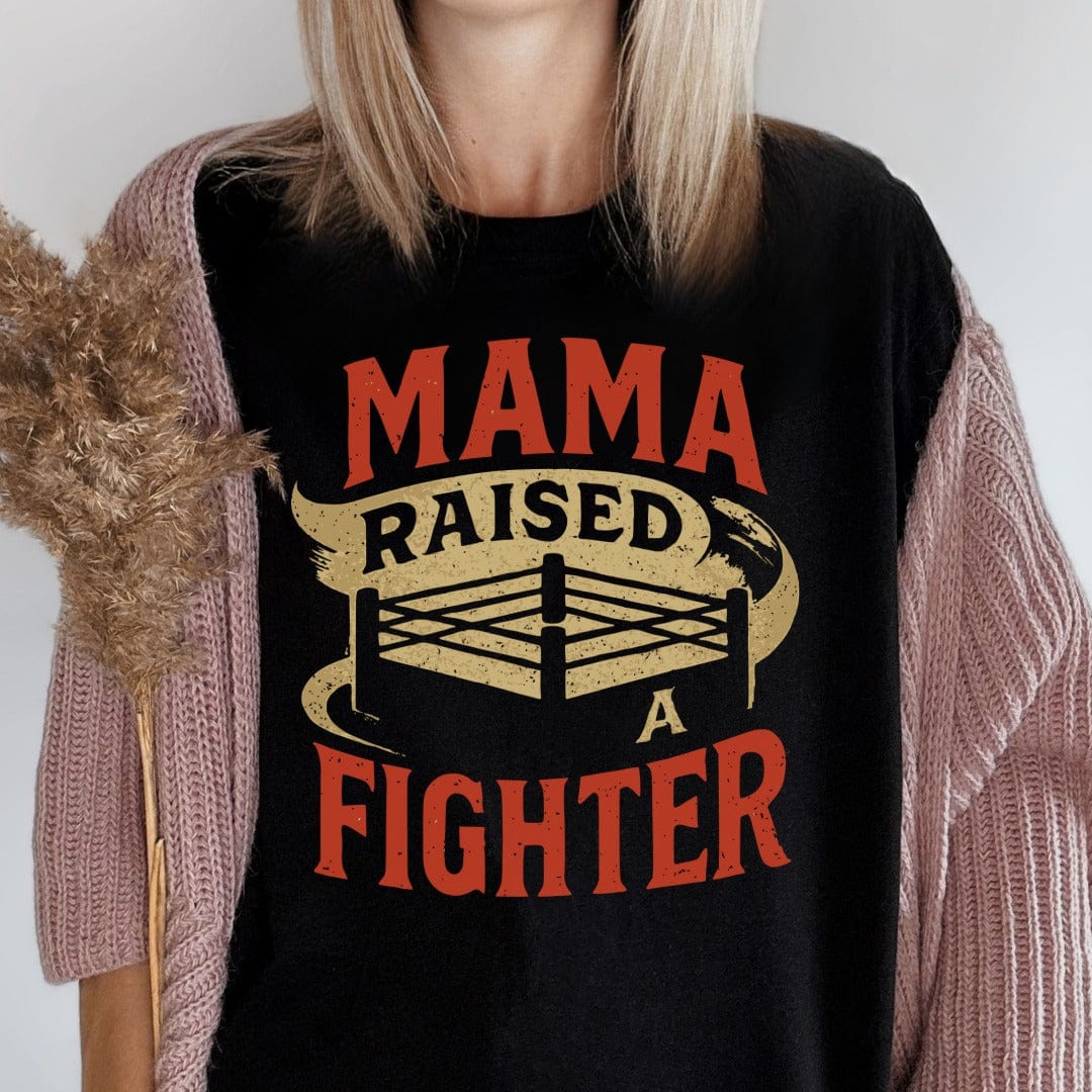 MyDesigns Physical Item Untitled Project - Mama Raised A Fighter Boxing Ring T-Shirt