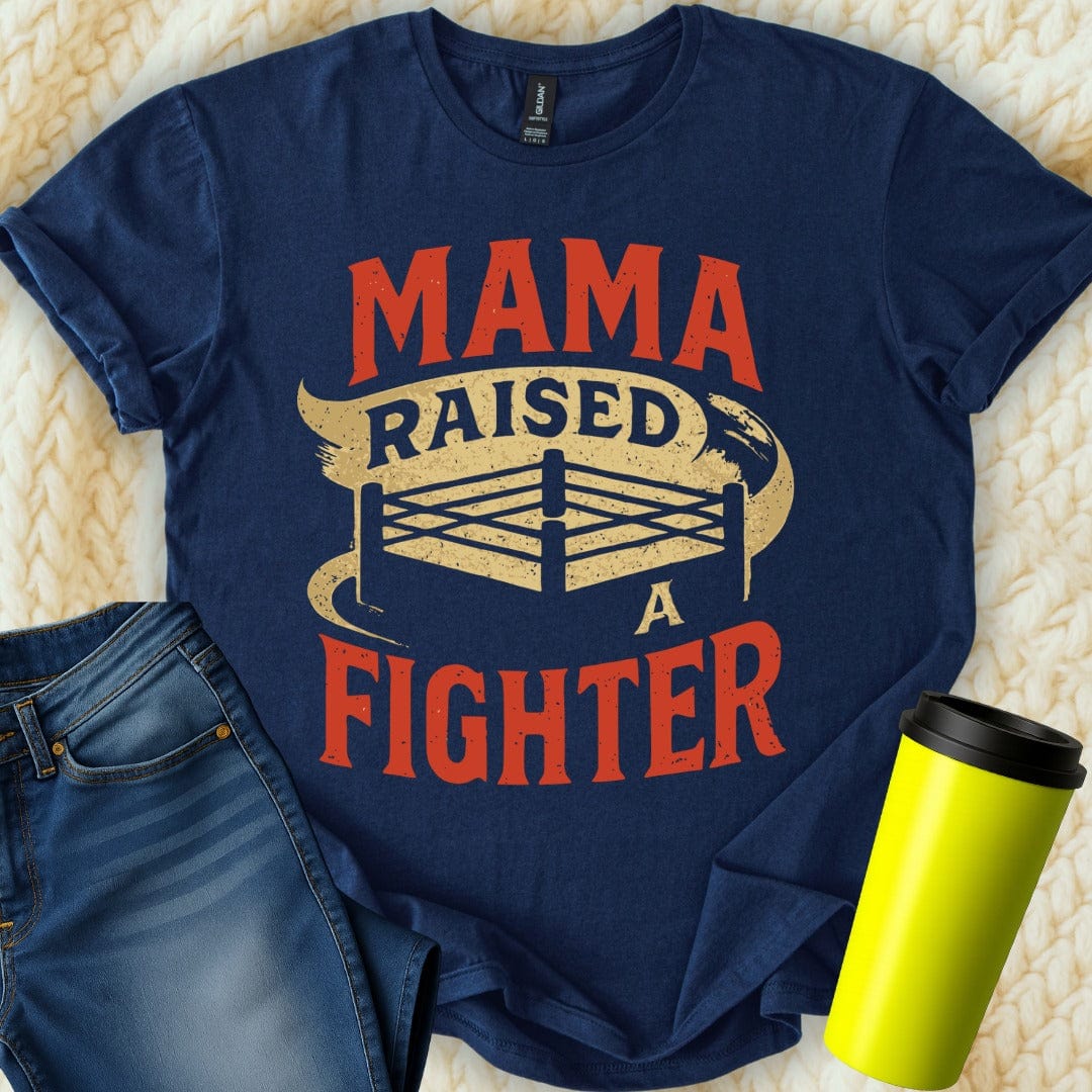 MyDesigns Physical Item Untitled Project - Mama Raised A Fighter Boxing Ring T-Shirt