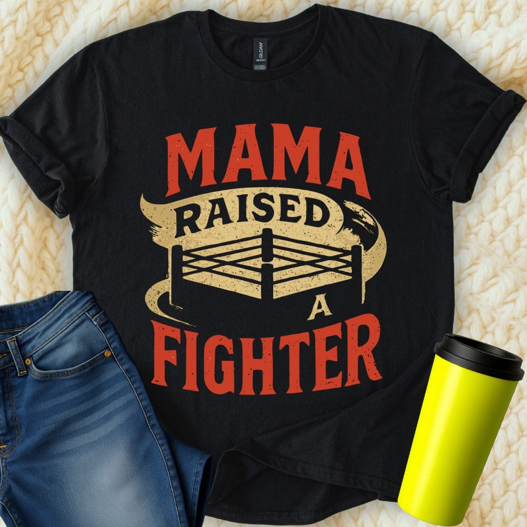 MyDesigns Physical Item Untitled Project - Mama Raised A Fighter Boxing Ring T-Shirt