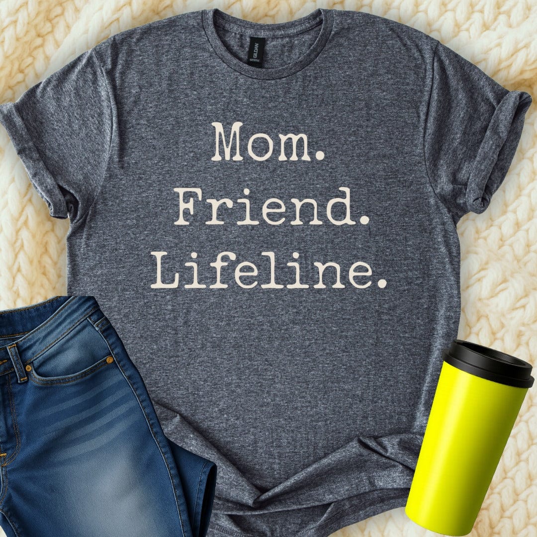 MyDesigns Physical Item Untitled Project - Mom Friend Lifeline Graphic T-Shirt